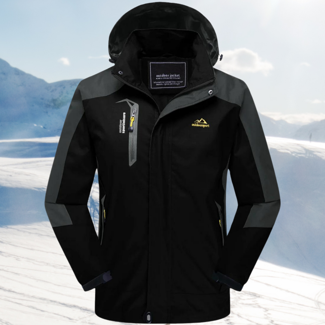 High-performance women's waterproof shell jacket for hiking, camping, and outdoor exploration.