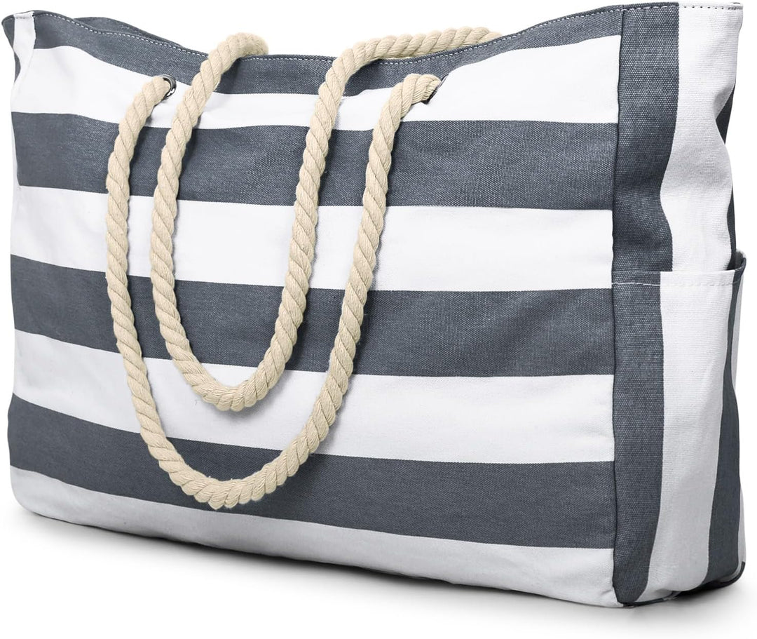 Chic women's waterproof tote bag, large main compartment and useful side pockets