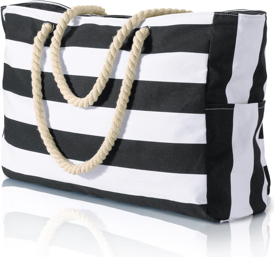 Secure women's waterproof shoulder bag, large and with zippers on all main pockets