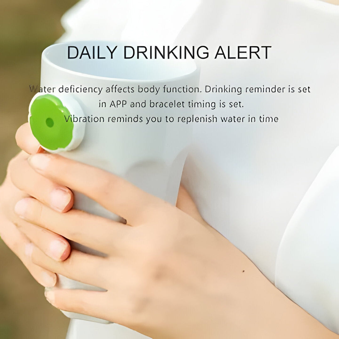 Chic women's waterproof smart fitness bracelet, HR/BP monitor. Activity & health tracking.