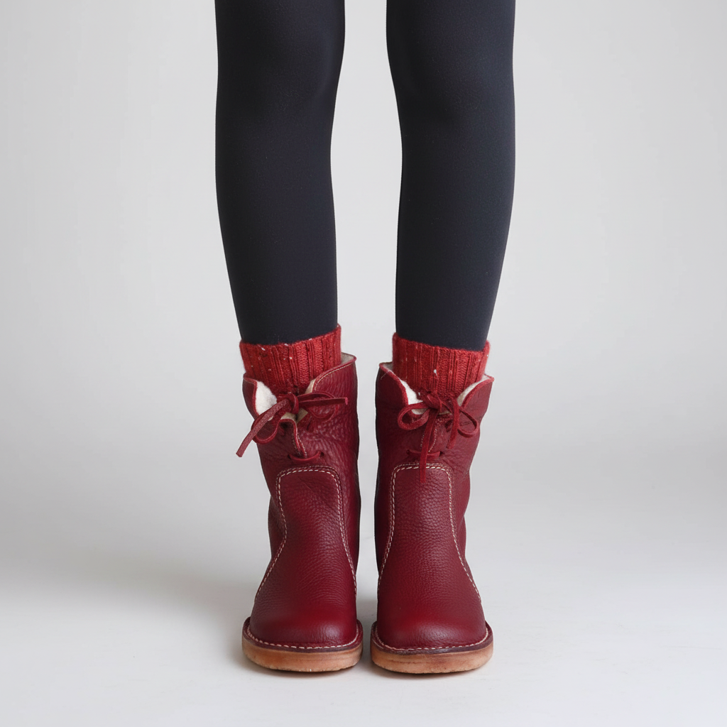 Durable waterproof ankle boots for women, warm-lined, black vegan leather, winter essential