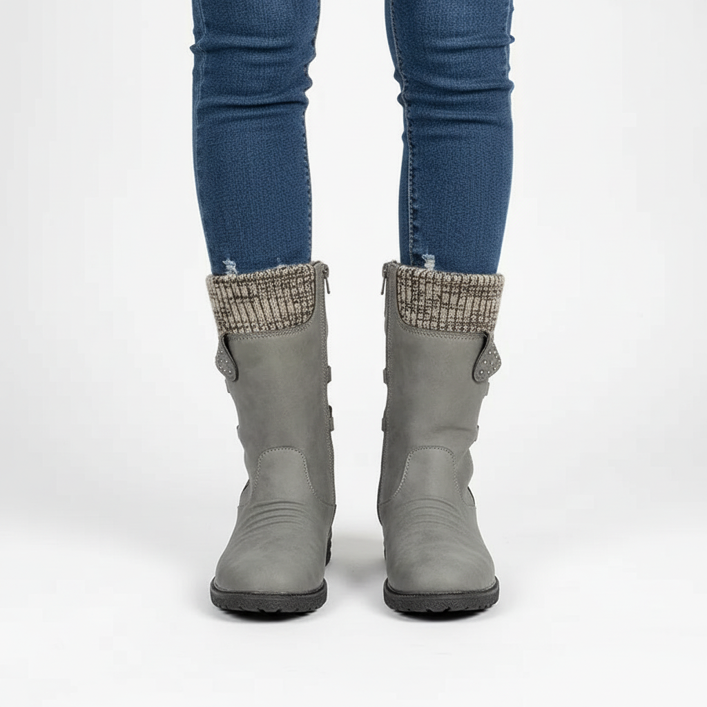 Durable women's snow boots, waterproof and non-slip, perfect for winter outdoor wear