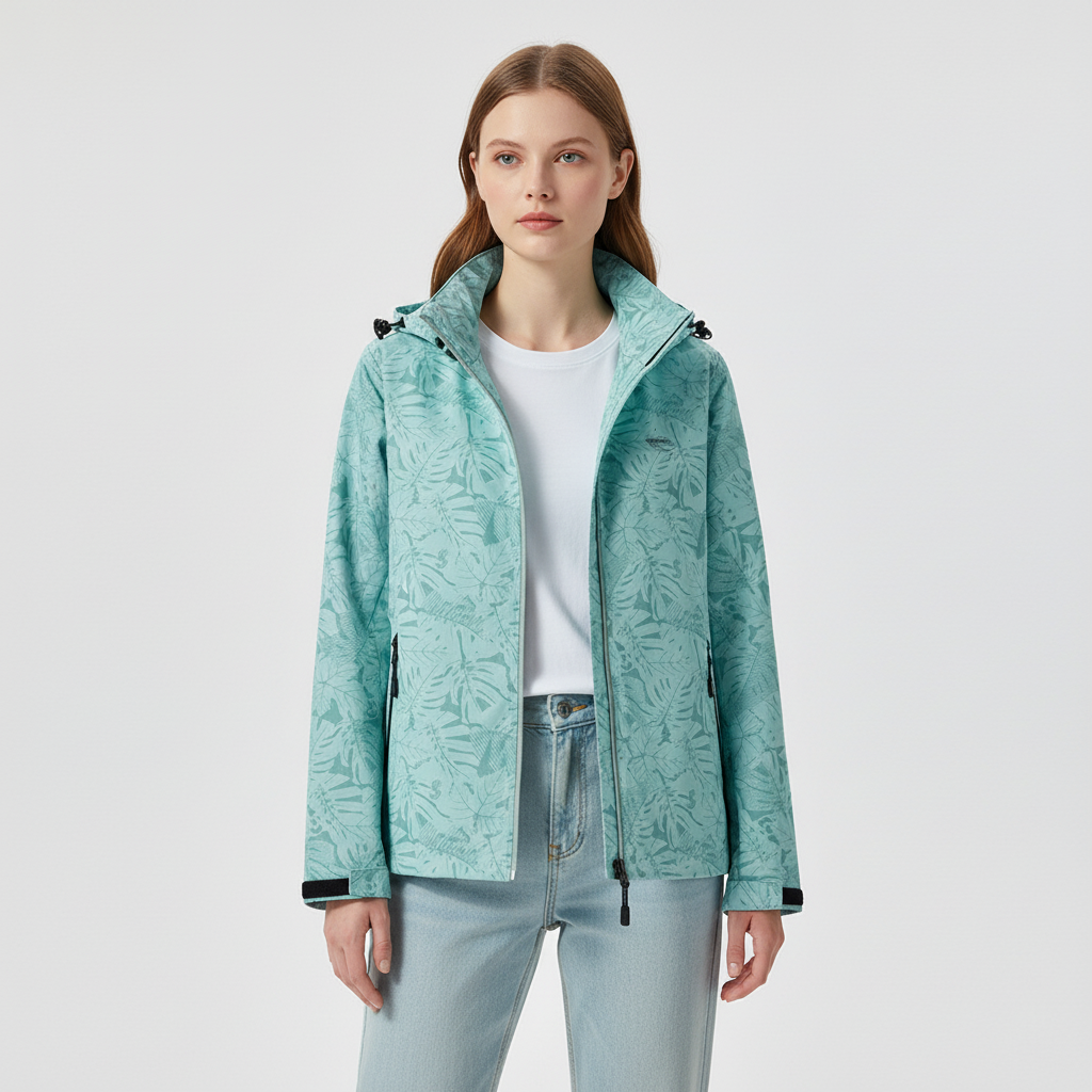Women's hooded functional jacket, Christina, designed for outdoor adventures