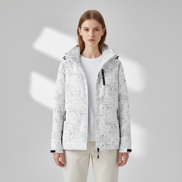 Breathable women's outdoor jacket, weatherproof and windproof, for all seasons