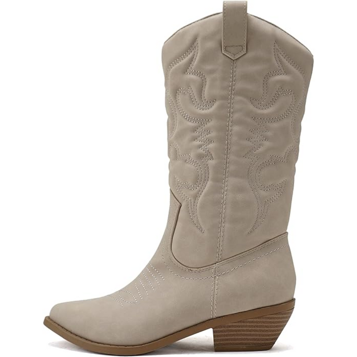 Women's fashionable Western boots with a pointed toe and practical knee-high design for everyday style