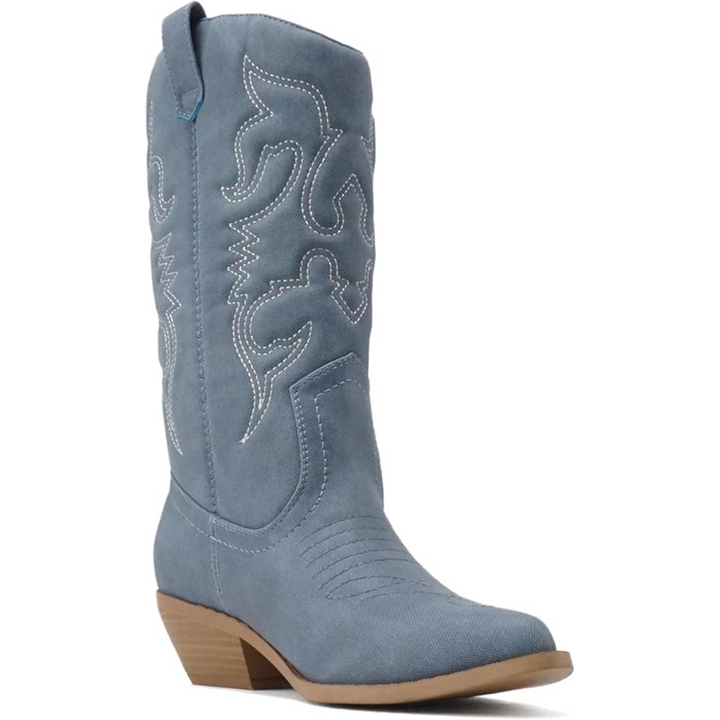 Gracia women's Western pointed toe knee-high boots, embodying classic cowboy boot charm with modern trend