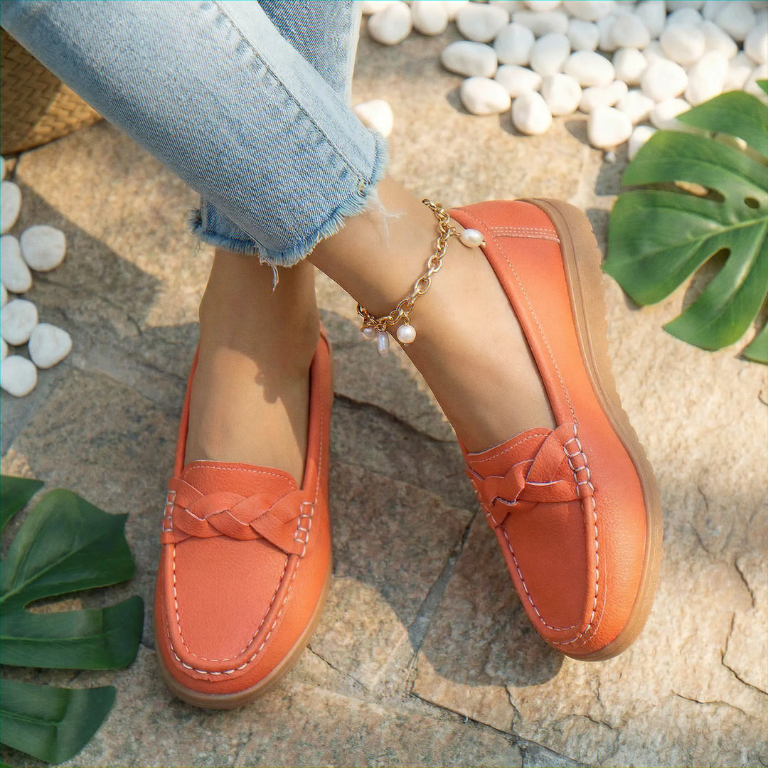 Breathable wide fit women's orthopedic loafers, perfect for arch support.