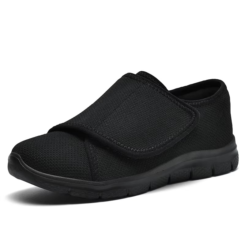 Women's wide fit walking shoes with adjustable straps & cushioned comfort. Ideal for daily wear.