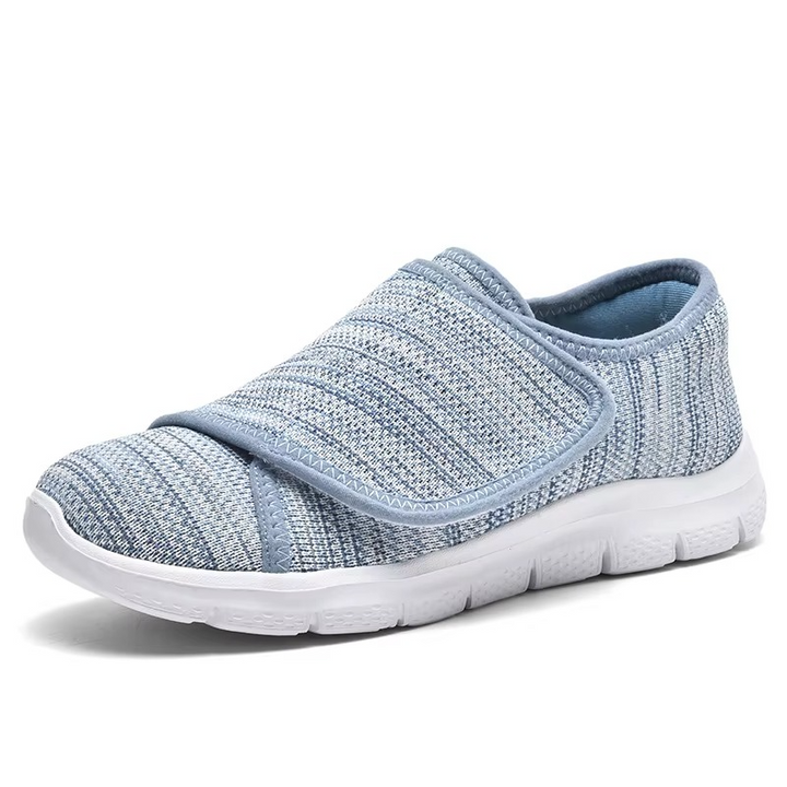 Comfortable women's wide fit walking shoes with excellent foot support & adjustable design.