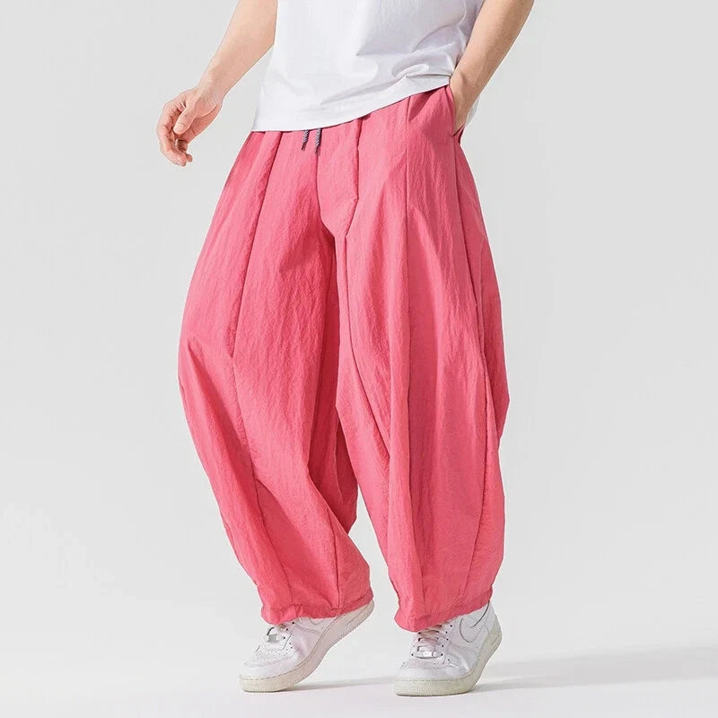 Comfortable women's wide leg linen blend pants, suitable for casual wear, travel, and stylish spring outfits.
