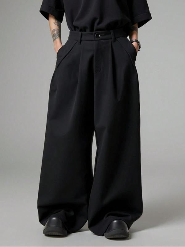 Pleated wide-leg tailored trousers for women, ideal as stylish dress pants for professional office wear.