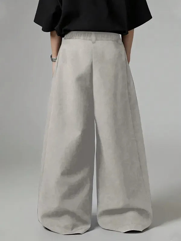 Sophisticated women's wide-leg tailored dress trousers, designed for a sharp, professional office look.