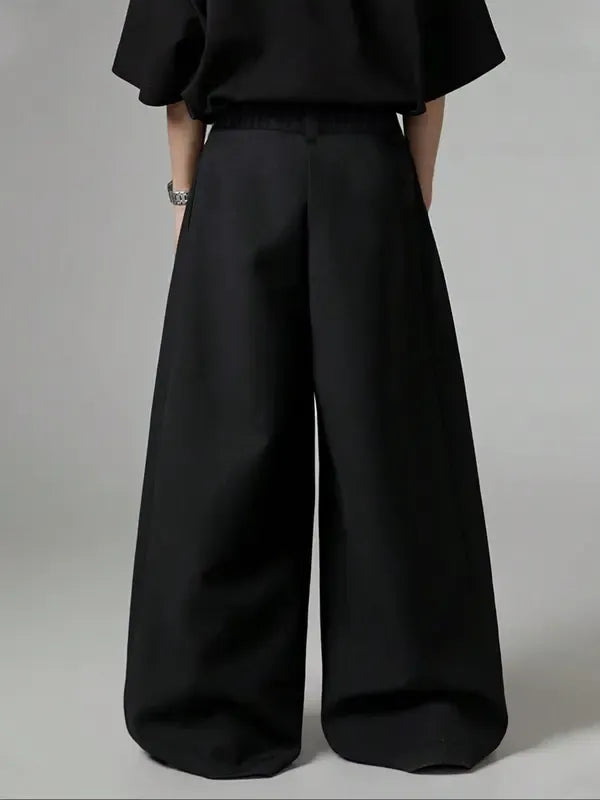 High-rise wide-leg tailored dress trousers for women, offering a chic, modern, and comfortable office wear style.