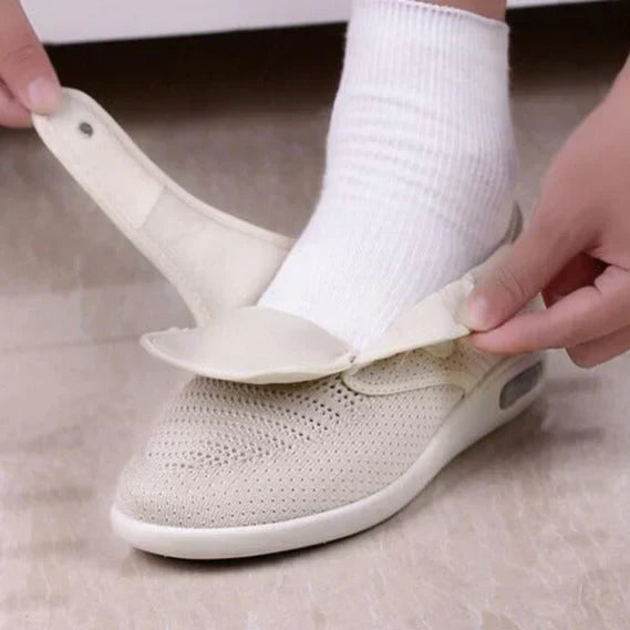 Comfortable women's wide diabetic shoes, perfect for swollen feet & everyday walking support.