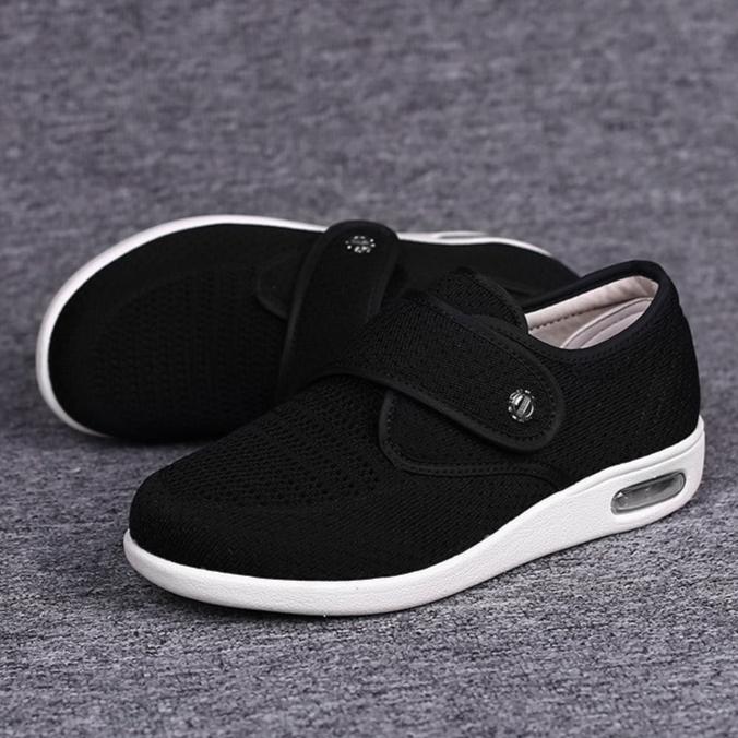 Adjustable women's orthopedic shoes for wide feet, providing diabetic support & all-day comfort.