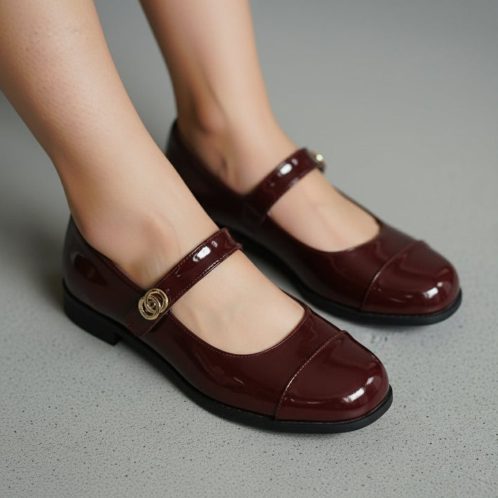 Everyday women's footwear: Mary Jane flats with wide toe box and arch support for superior comfort.