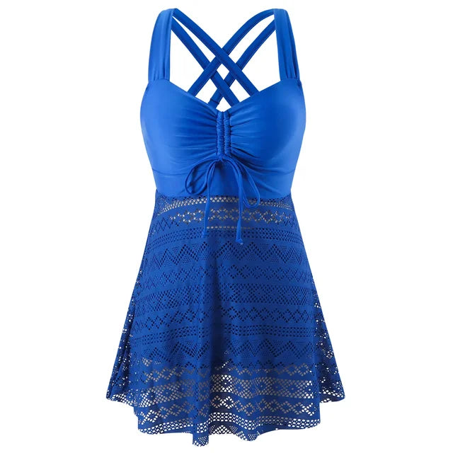 Stylish women's tummy control tankini swimsuit. Winslow design offers flattering support for poolside & beachwear.