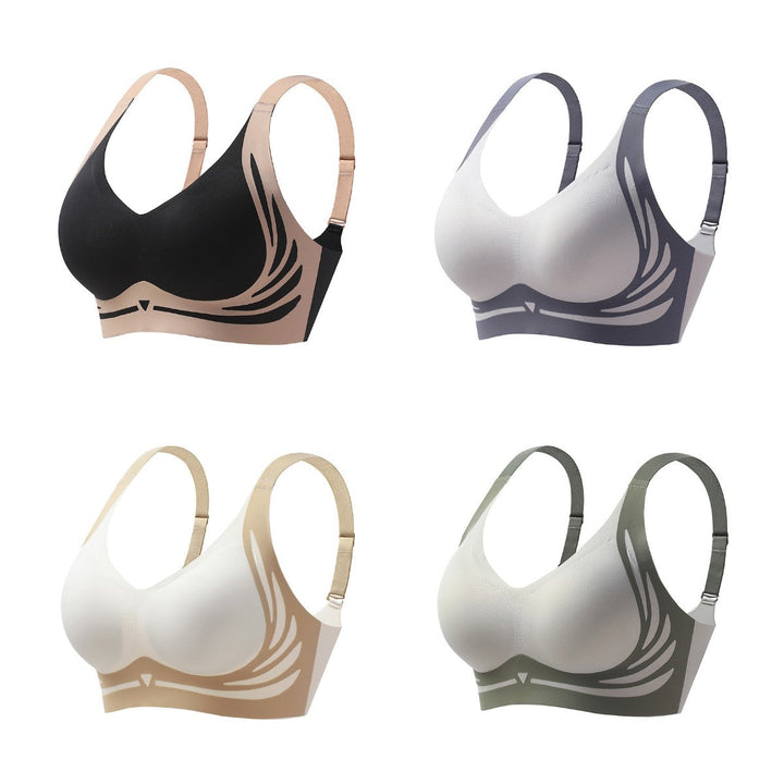 Comfortable wireless push-up bra for women, featuring a seamless design and adjustable straps for ideal fit and lift.