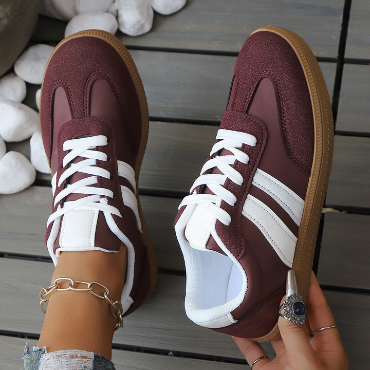 Cushioned Zippa women's comfort sneakers. Retro style low-tops for lightweight, everyday casual wear.