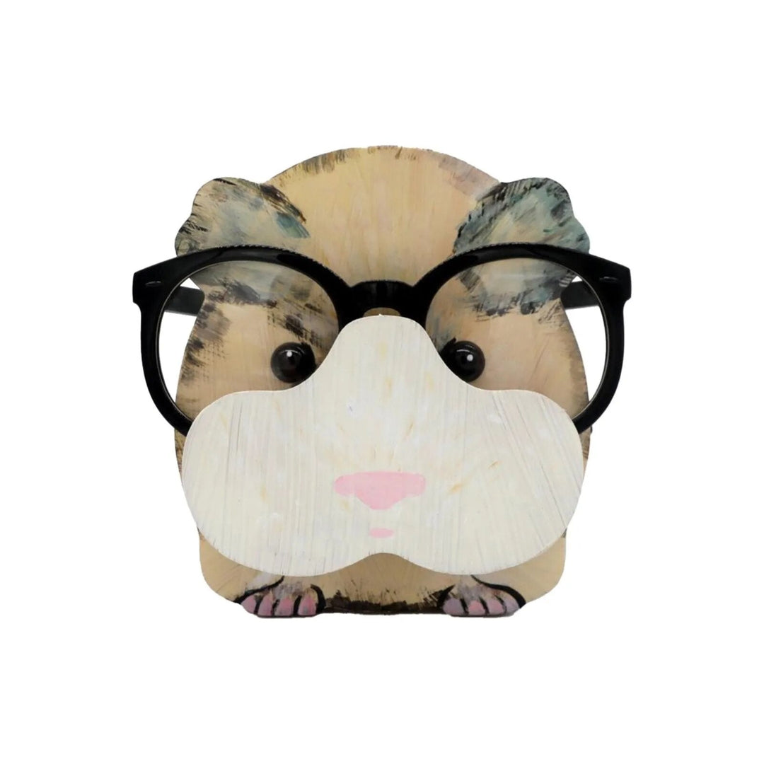 Adorable wooden animal glasses holder, a cute desk accessory brightening any room or office.