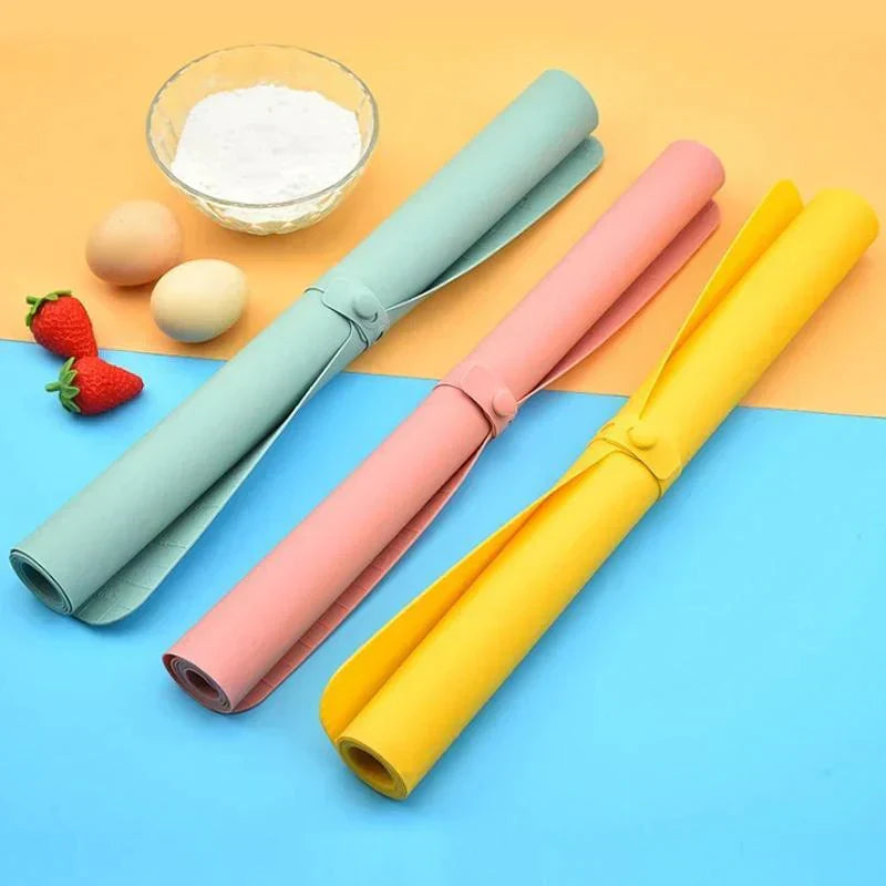 XL non-stick silicone baking mat for kneading dough & pastries. Easy clean, oven safe kitchen tool.