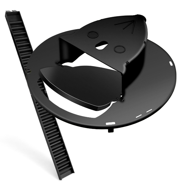 Reusable humane mouse trap bucket cover. Automatic reset, effective rodent catcher.