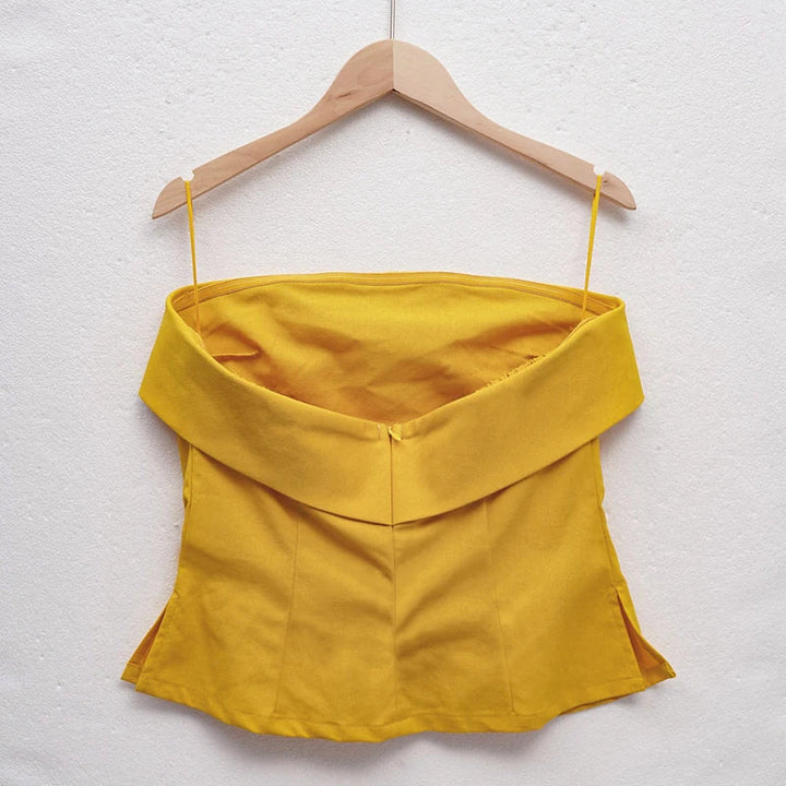 Comfortable women's strapless tube crop top. Perfect for summer style, beach outings, or a casual look.