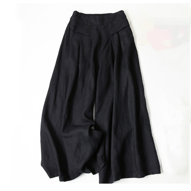 White comfortable women's relaxed fit wide-leg pants, perfect for versatile casual wear.
