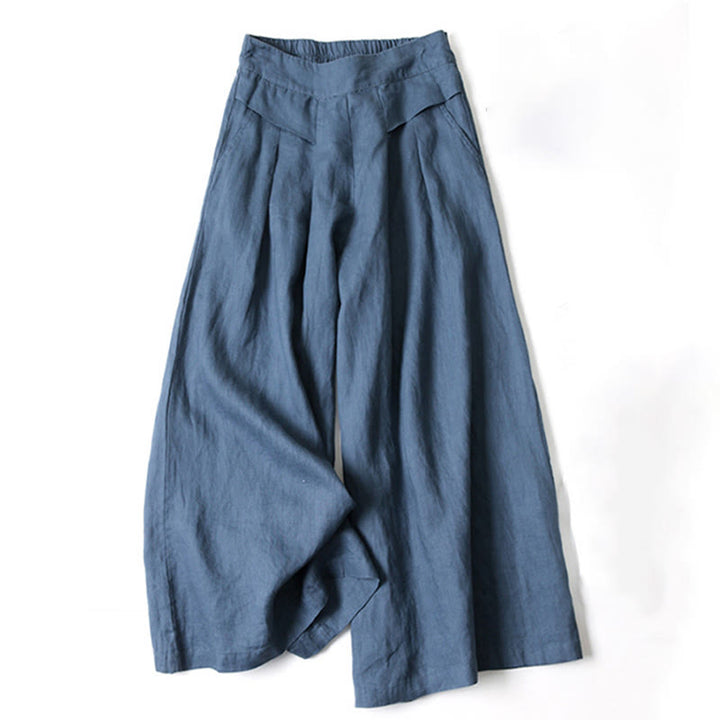Stylish yellow wide-leg pants, women's relaxed fit for a comfortable and casual outfit.