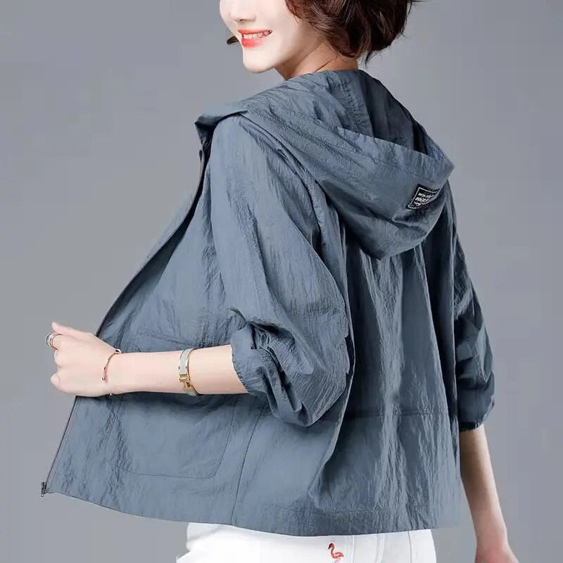 Stylish Ylva women's everyday summer jacket. Lightweight and comfortable for travel or casual outdoor wear.