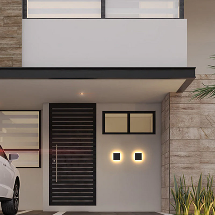 Zenith LED wall lamp. Modern, energy-efficient outdoor lighting with a sleek, weather-resistant design.