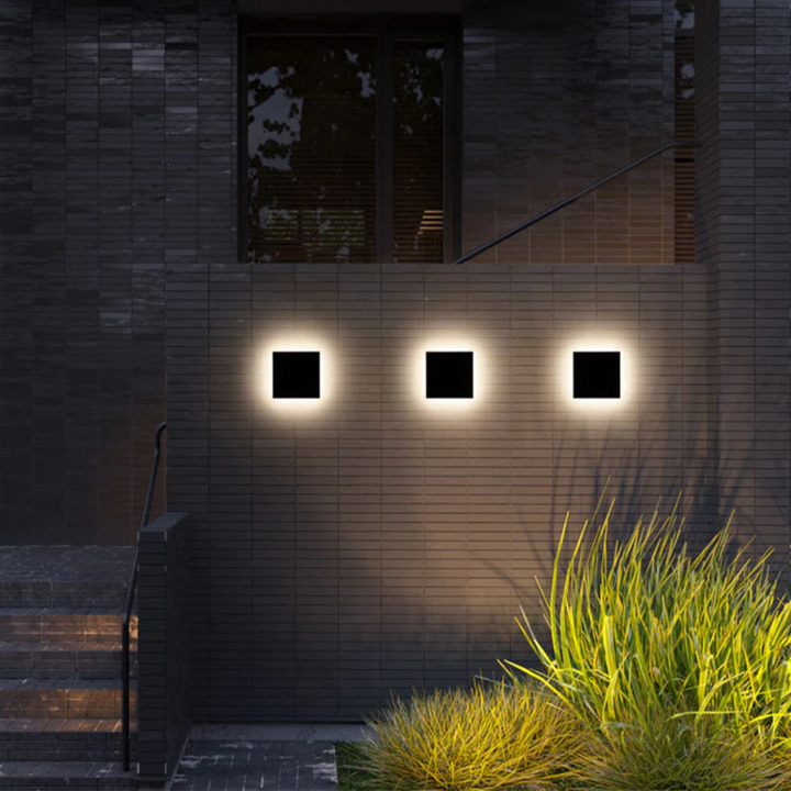 Energy-efficient Zenith LED exterior lamp. Modern minimalist wall lighting for stylish outdoor spaces.