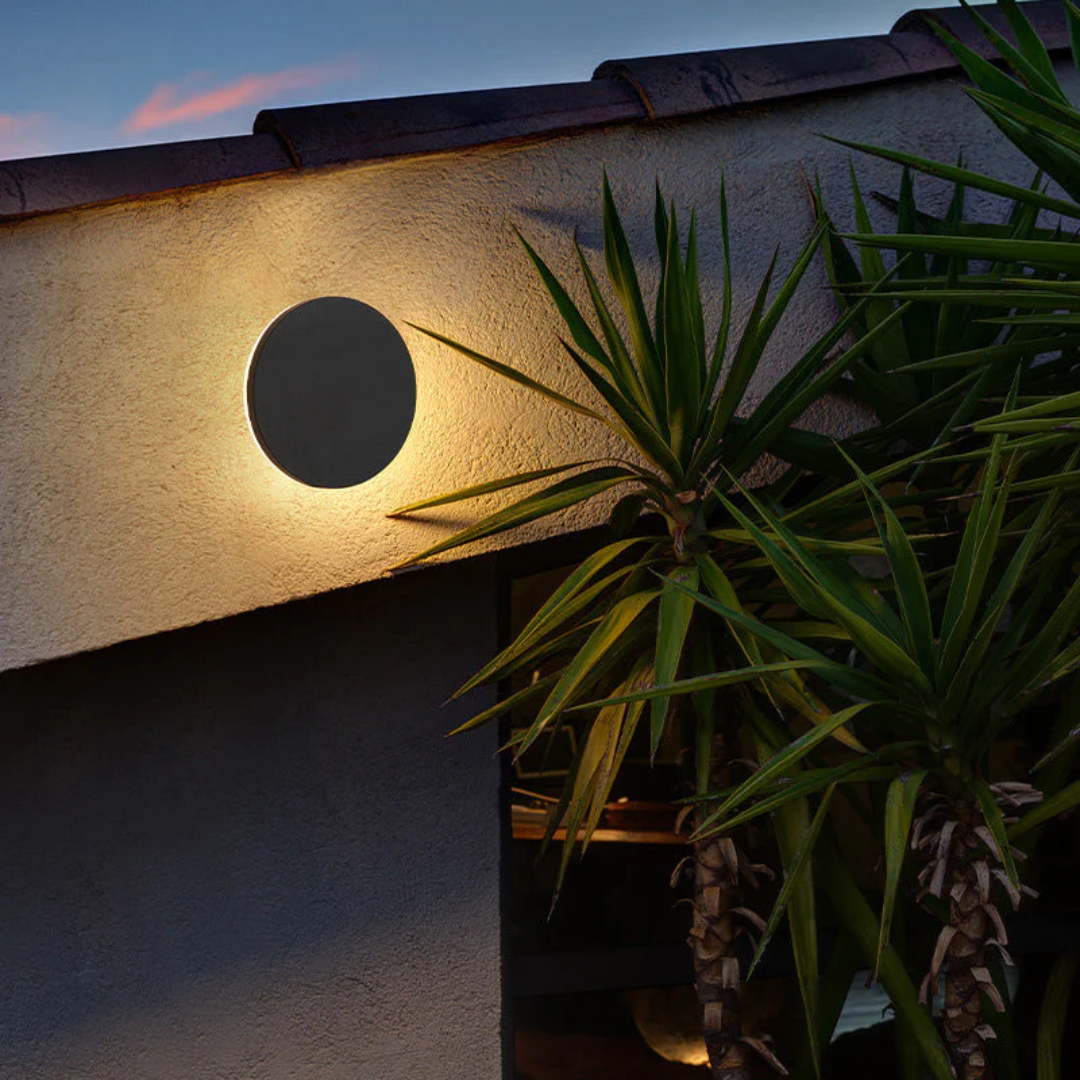 Sleek Zenith outdoor LED wall light. Weather-resistant modern lamp for gardens, patios, and home decor.