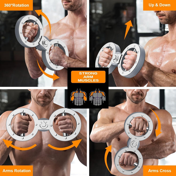 Adjustable resistance arm exerciser with 360-degree rotation, perfect for strength training and boxing