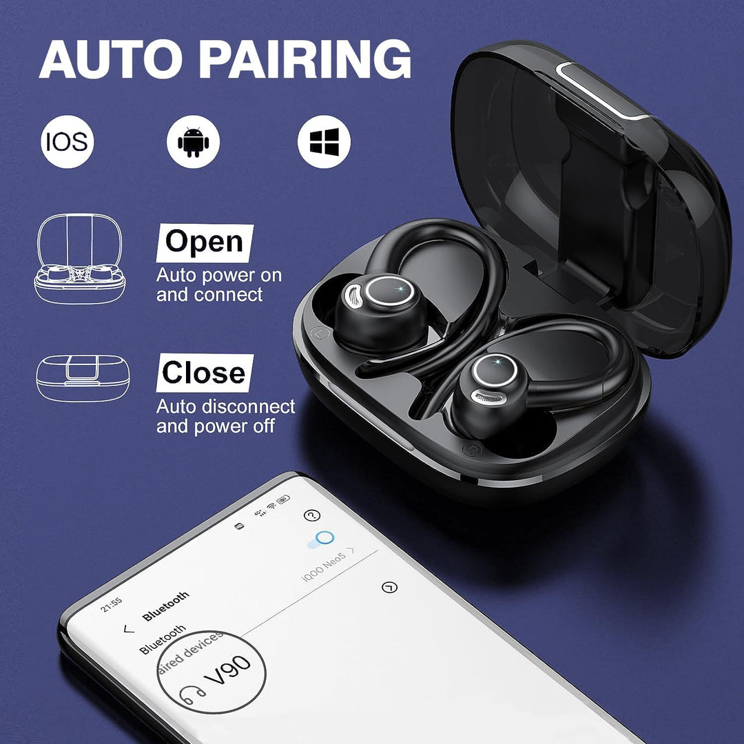 Zeyora IP6 waterproof sport earbuds with noise reduction, secure fit for active lifestyles, titanium drivers