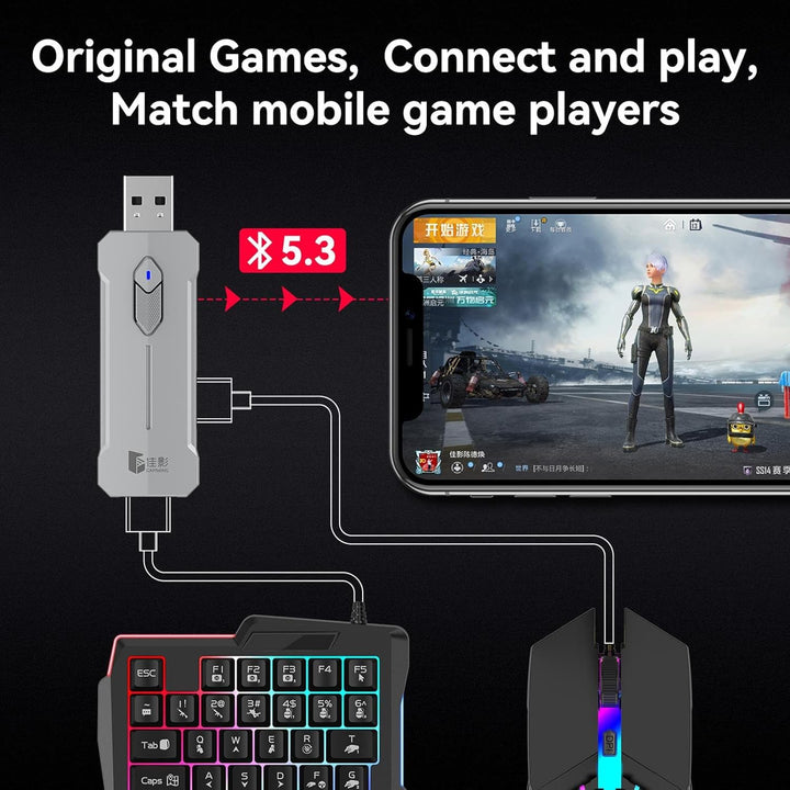 RGB mechanical gaming keyboard with vibrant backlighting, part of the Zyvorn combo set